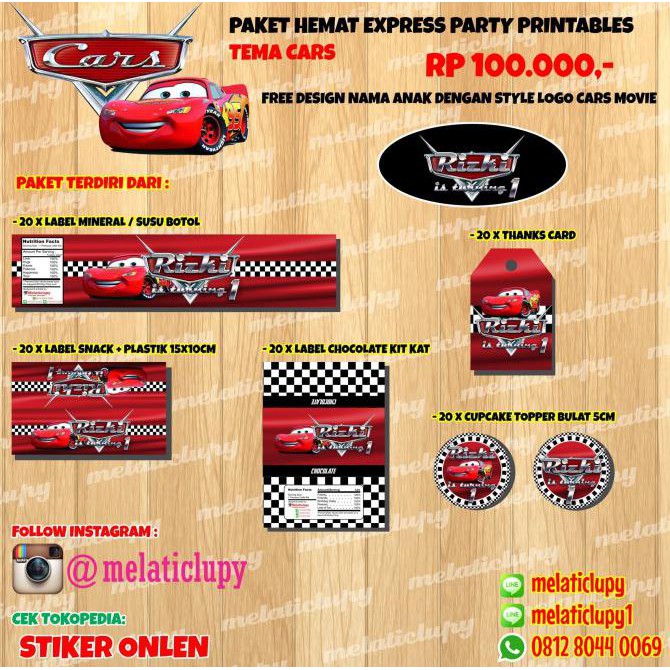 

Paket Hemat Express Stiker & Label Untuk Ulang Tahun Anak Tema Cars Termurah