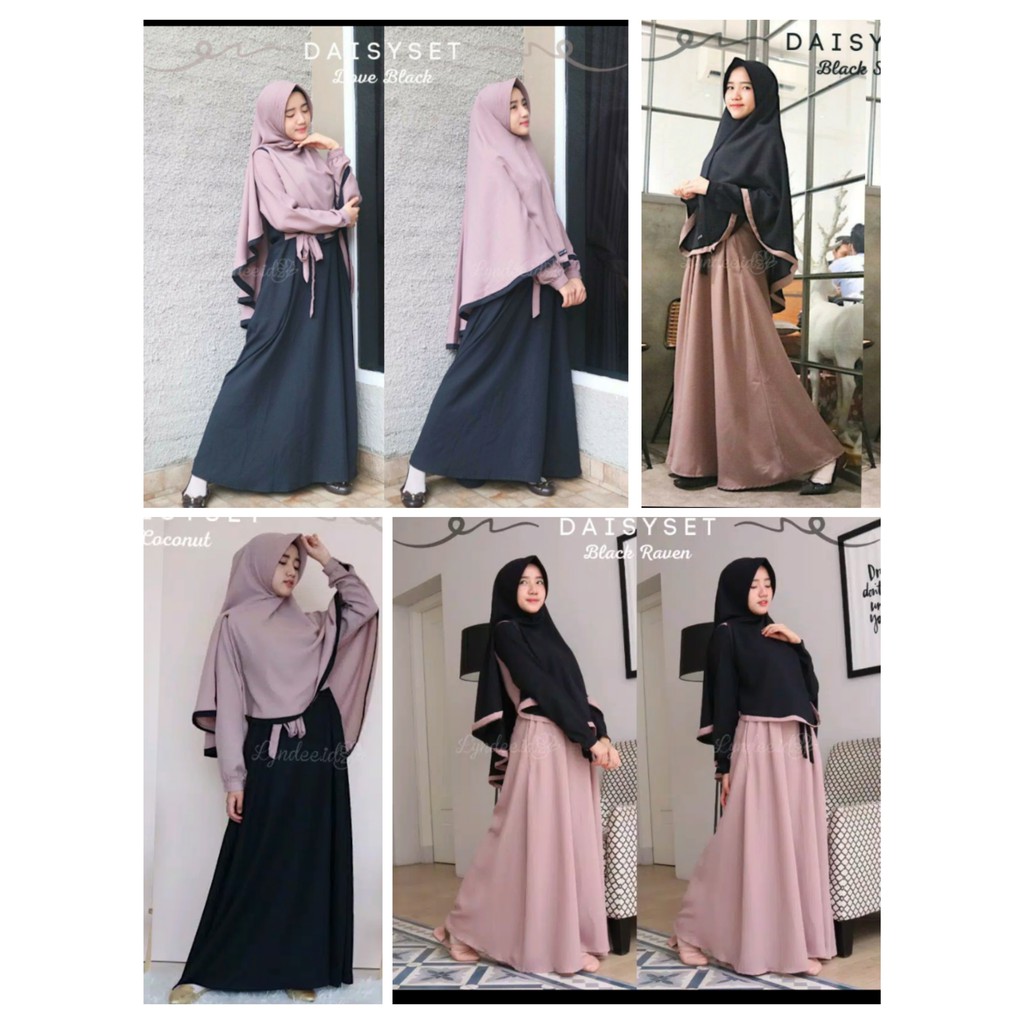 GAMIS SET HIJAB DAISY SYAR'I / gamis terbaru / gamis murah