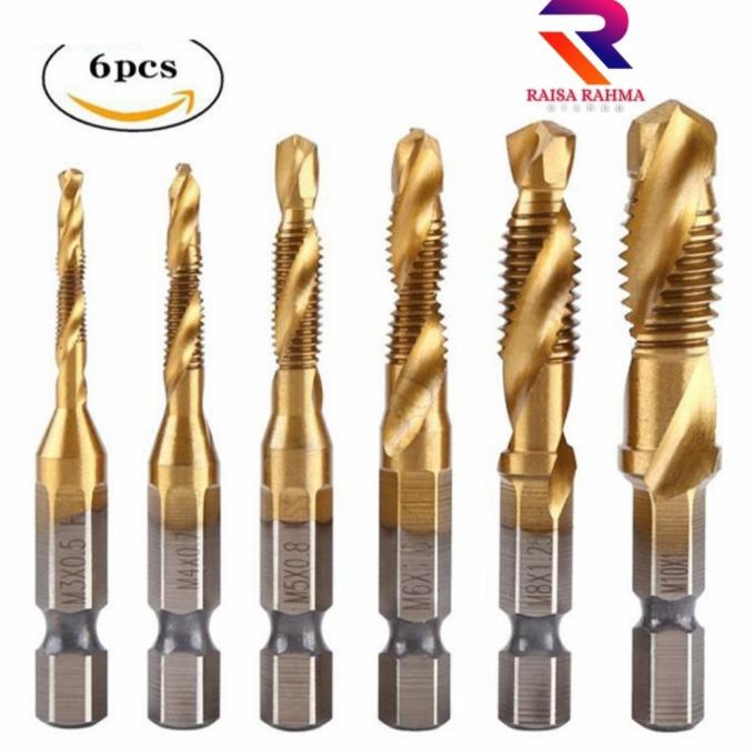 Mata Bor Pembuat Drat Baut 6pcs Drill Tap Hand Tap