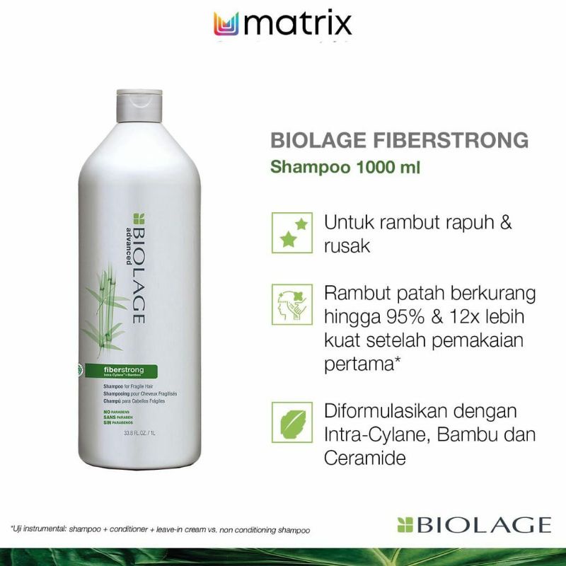 MATRIX SHAMPOO Biolage Fiberstrong 1000 mL - Shampoo Rambut Rusak dan Rontok