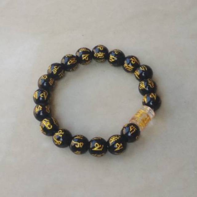 Gelang Charm Mantra Om Mani Padme Hum Import