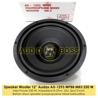 Speaker 12 Inch Woofer Audax 1293 AX - 1293 WPB8 MKII 12 In Bass Indoor Polypropylene
