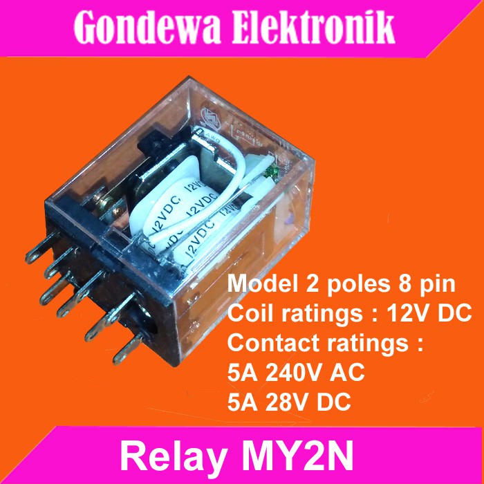 MY2N MY2NJ Relay 12 Volt DC 8 pin