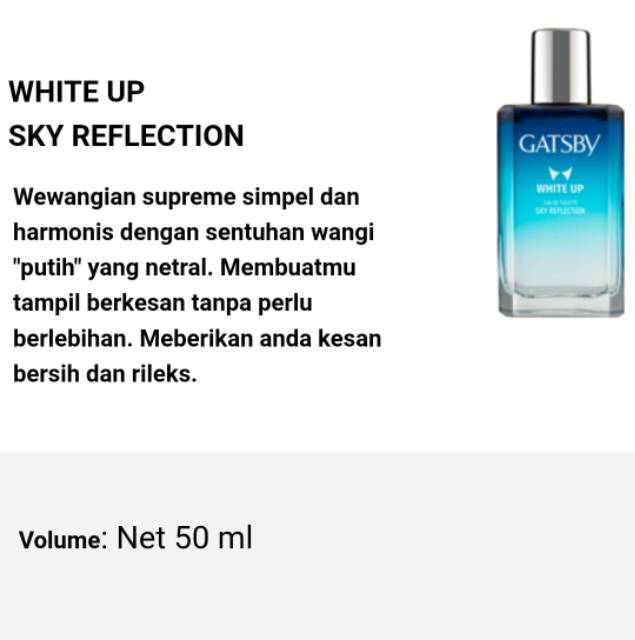 GATSBY WHITE UP EAU DE TOILETTE 50ML / PARFUM GATSBY WHITE UP / PARFUM PRIA