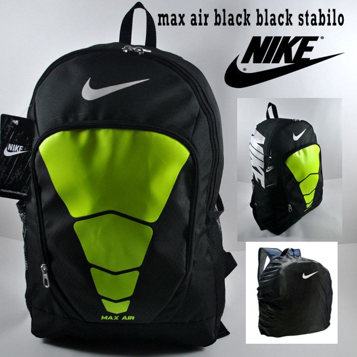 TAS RANSEL NIKE MAX AIR HITAM STABILO