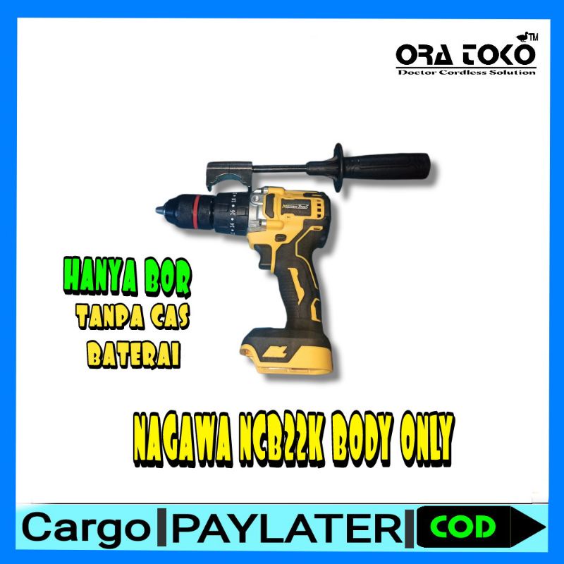 NAGAWA NCB22K Bor Cordless Hammer drill , Bor Tembok 13Mm (BODY ONLY)
