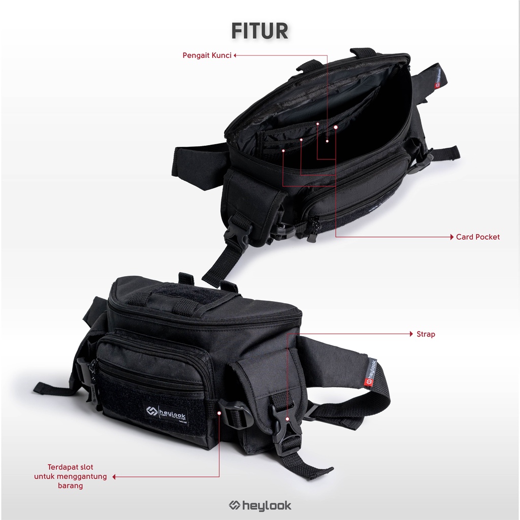 HEYLOOK Project - Tas Selempang Pria PATROL Waist Bag Murah Tas Distro Pria Tas Tactical Cowok