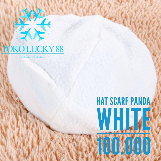 IMPORT Hat Scarf Panda Topi Syal Anak Rajut Wool Domba Musim Dingin