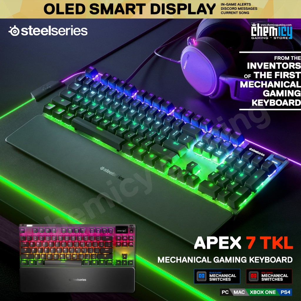 Steelseries Apex 7 TKL RGB OLED Mechanical Gaming Keyboard