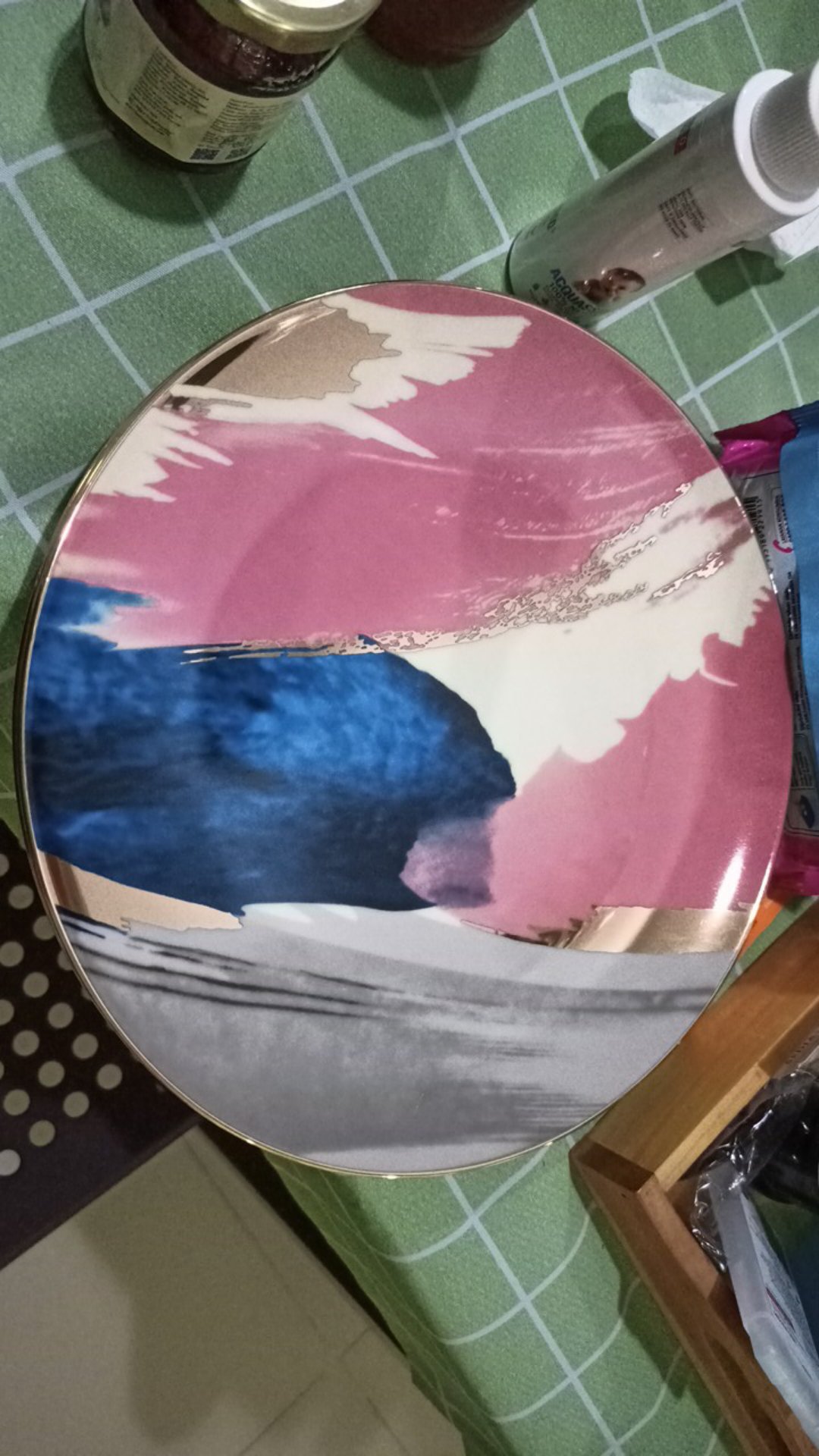 Watercolor Plate Premium Quality Piring Makan