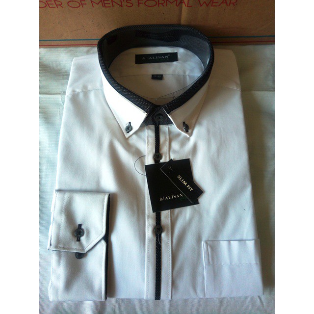 KEMEJA ALISAN PUTIH JUMBO KOMBINASI MURAH