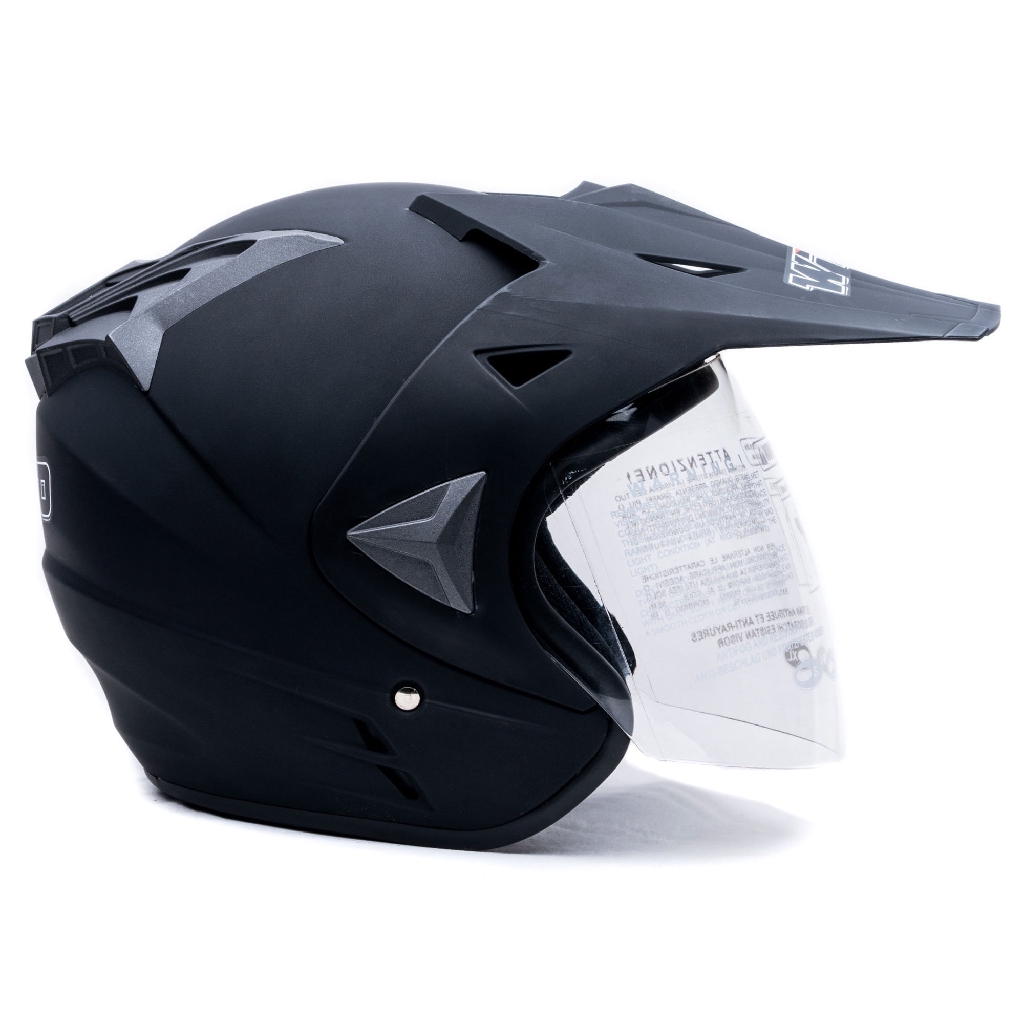 [Helm Dewasa] WTO Helmet Pro-Sight Cross - Polos - Hitam Doff