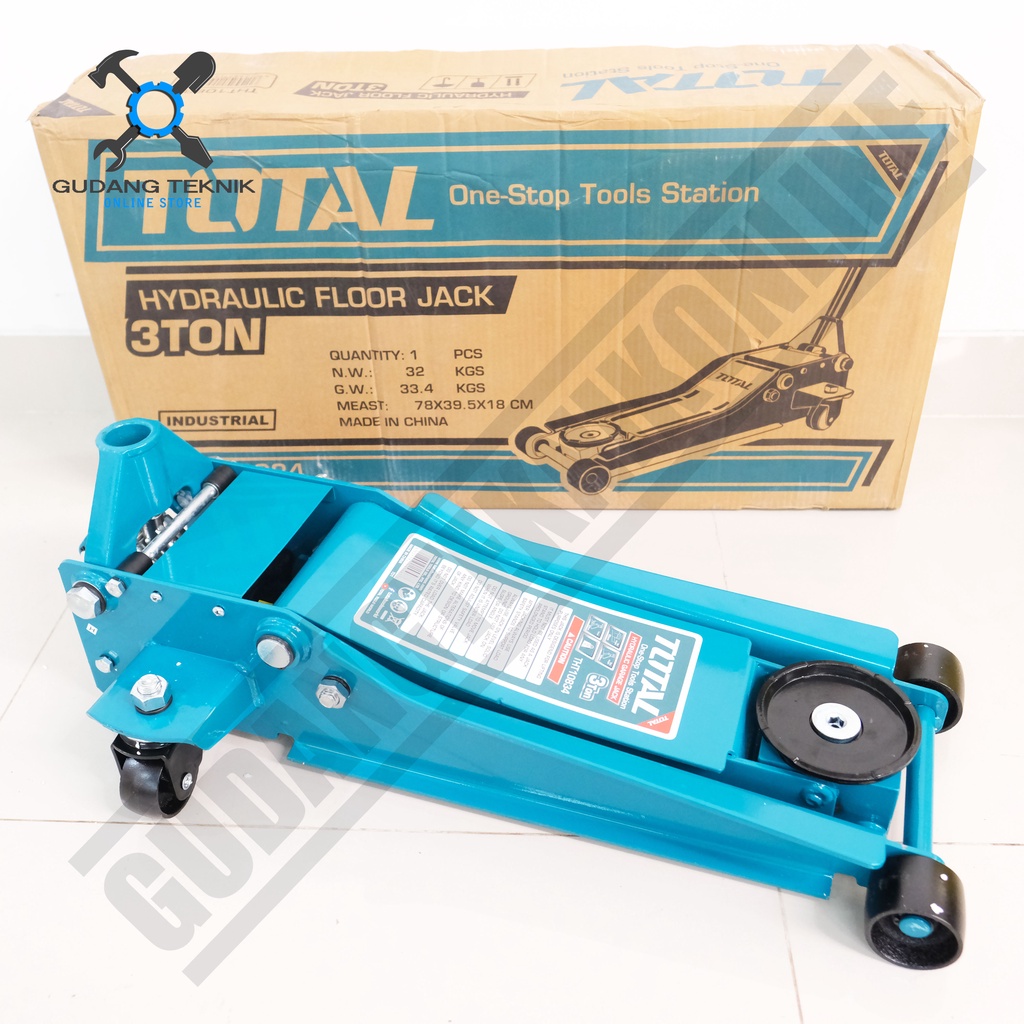 Dongkrak Buaya 3 Ton TOTAL THT10834 PREMIUM / Dongkrak Mobil 3Ton TOTAL THT 10834 - Hydraulic Floor Jack