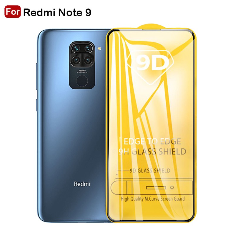 Redmi Note 9 Tempered Glass 9D Full Lem Full Layar TG Redmi Note 9