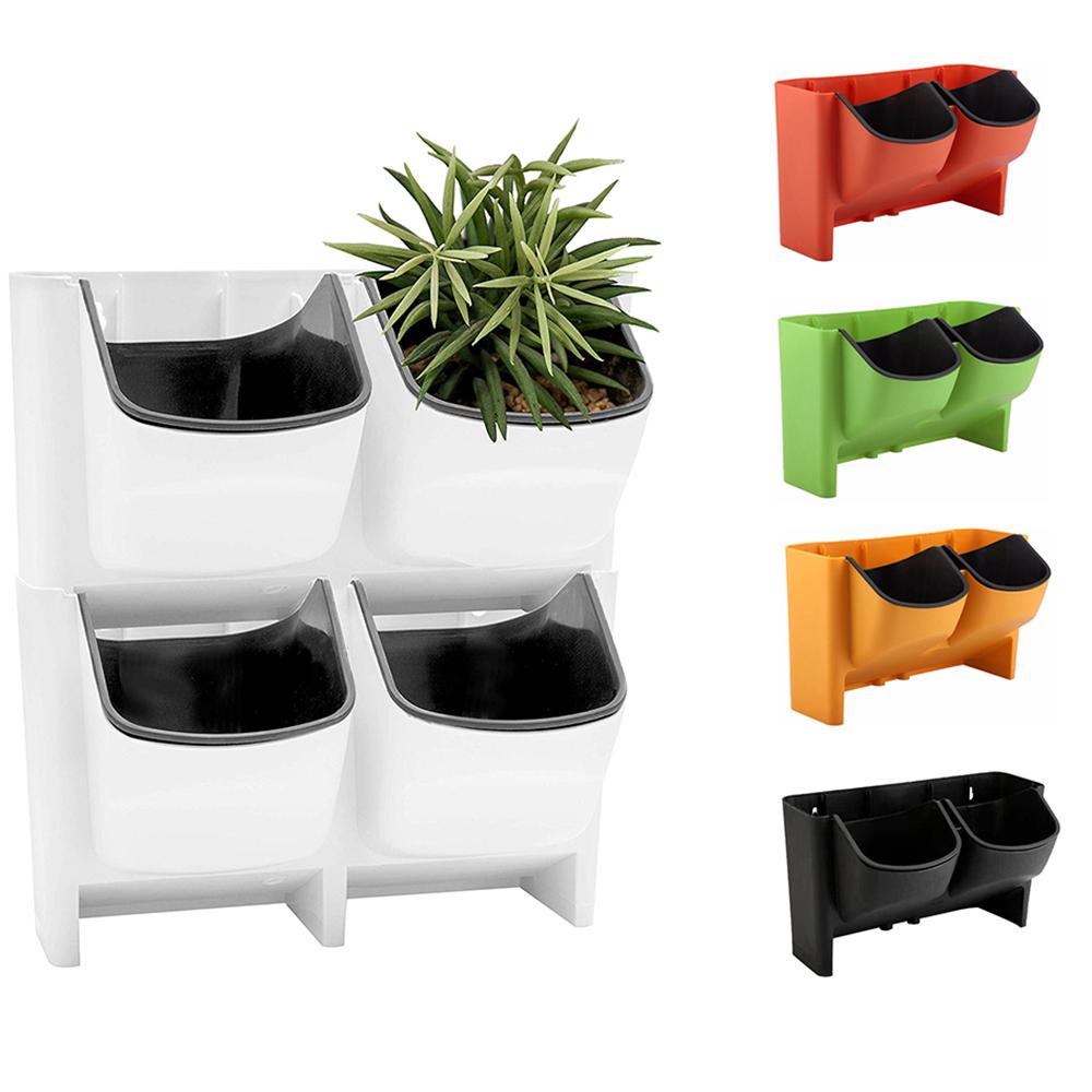 NICKOLAS1 Pot Bunga Vertical Dekorasi Rumah Stackable Planter