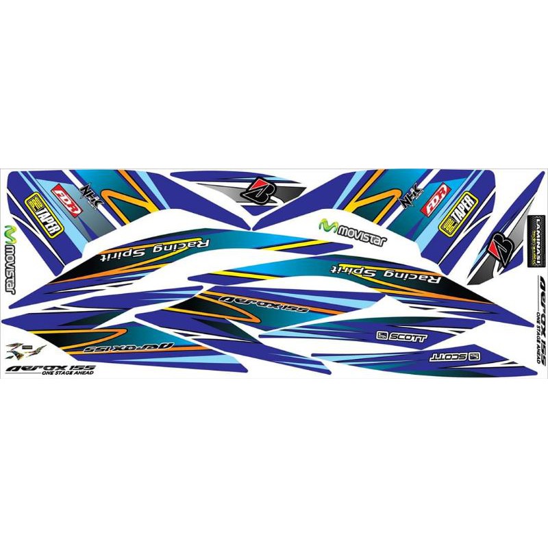 Striping Aerox 155 Variasi Yamaha Sticker Stiker Skotlet Lis Motor Lis Body Lis