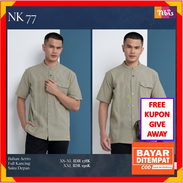 Promo Baju Koko Pria Bahan Adem Diskon