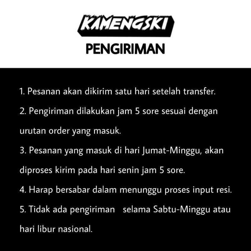 Perihal pengiriman dan pemesanan barang