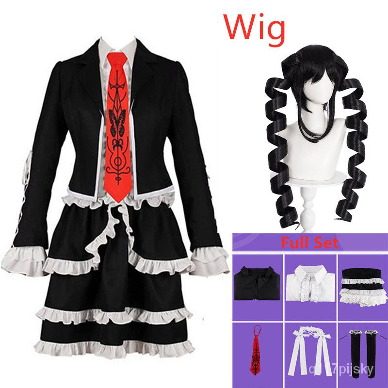 DanganRonpa yasuhiro taeko Cosplay Costume Woman Dress Celestia Ludenberg Gambling Girl Lolita Schoo