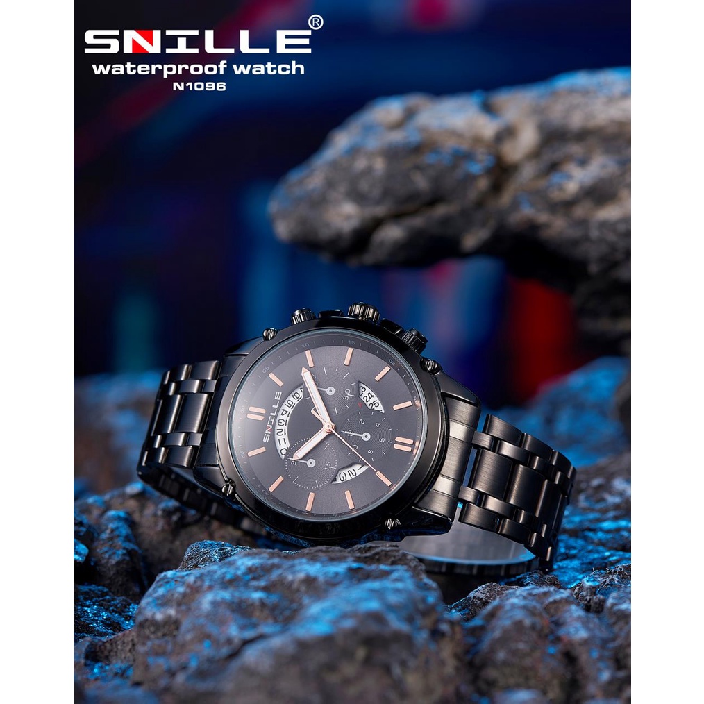 JAM TANGAN PRIA SNILLE ORIGINAL ANTI AIR RANTAI FASHION