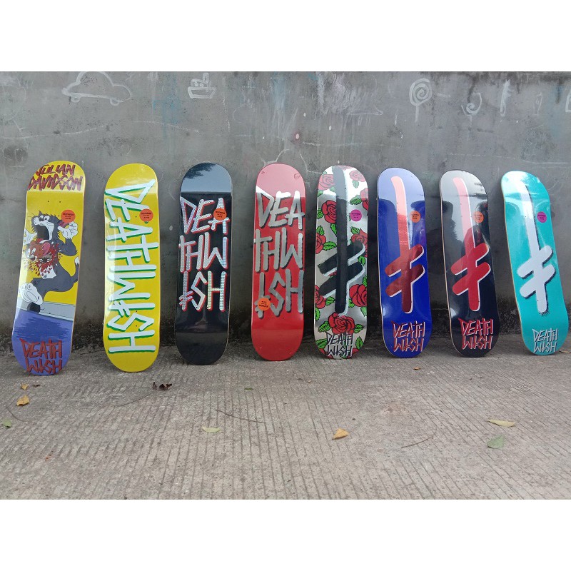 Deathwish 31 / 8inch deck skateboard double kick tail Profesional Bahan Maple