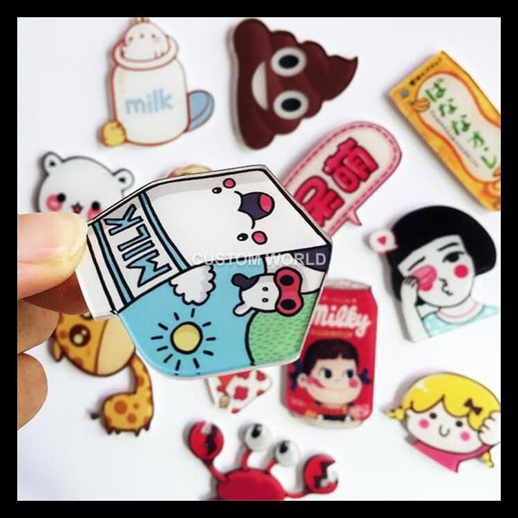 bayar di tempat CUSTOM PIN AKRILIK / PIN BADGE / BROS ukuran 3cm - DOFF MATTE Kode 691