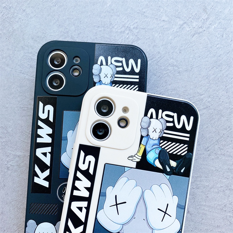 【Ready Stock】 Casing Vivo V20 SE S1 Pro Y93 Y17 Y91Y20 Y30 Y50 Y30I Y93 Y15 Y12 V20 Pro Y51 Y12S Y20I V21 4G Y95 Y21 2021 Y33S Y21S KAWS Fashion Brand Anti-fall Phone Case TPU Soft Lens Protective Cover-5