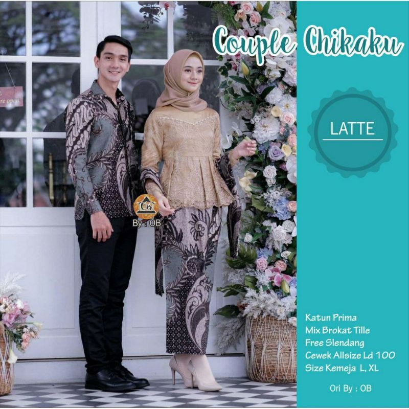 KEBAYA COUPLE SEMI PRANCIS Katun BAHAN KEBAYA SEMI FRANCE CORNELI COUPLE DANILLA BATIK COUPLE Asyifa