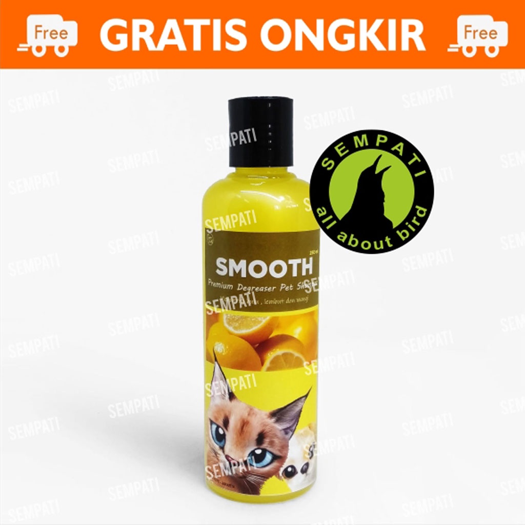 Shampo Kucing Smooth Wangi Jeruk Lemon 250 Ml Sampo Kucing Kitten Anjing Anabul Anti Jamur Basmi Kutu Premium Degreaser Pet Shampoo Grooming