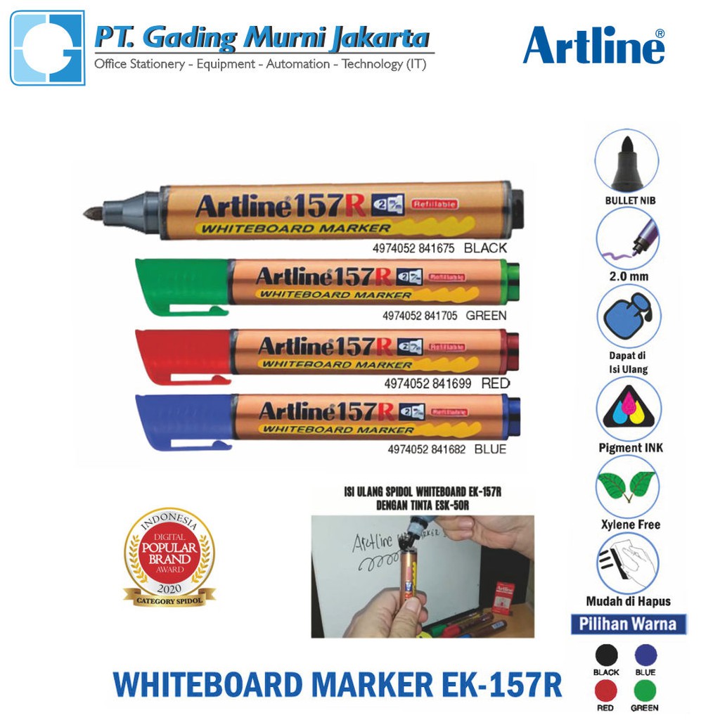 

SPIDOL WHITEBOARD MARKER ARTLINE EK-157R