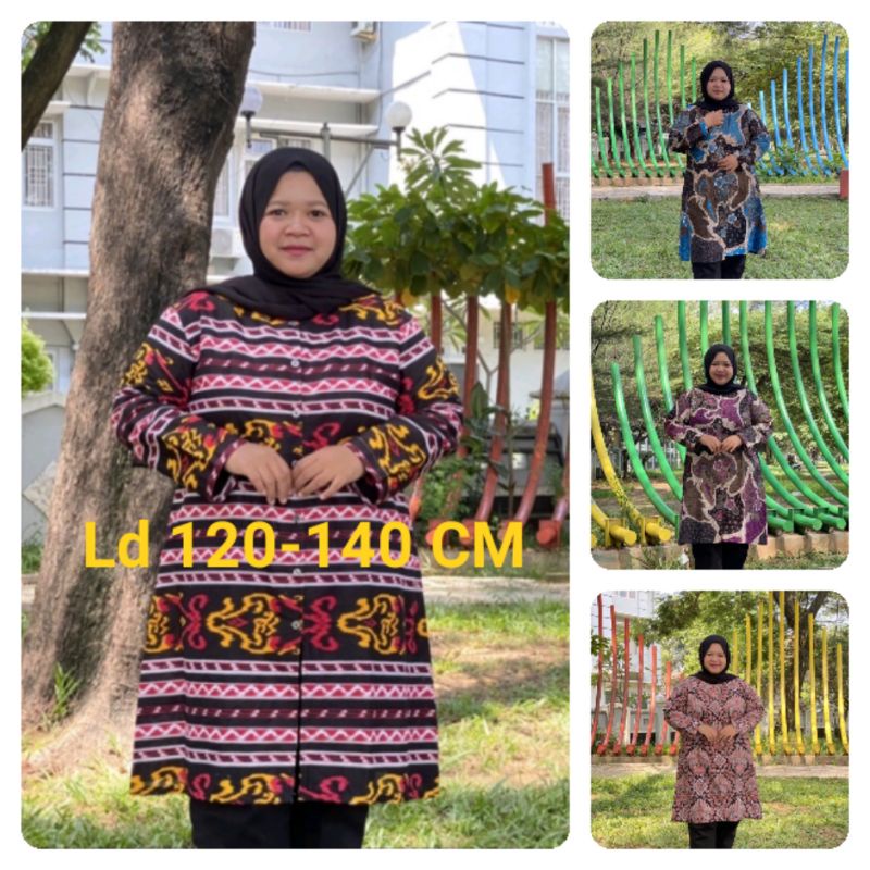 TUNIK JUMBO KANCING DEPAN LD 120 /130/140 CM