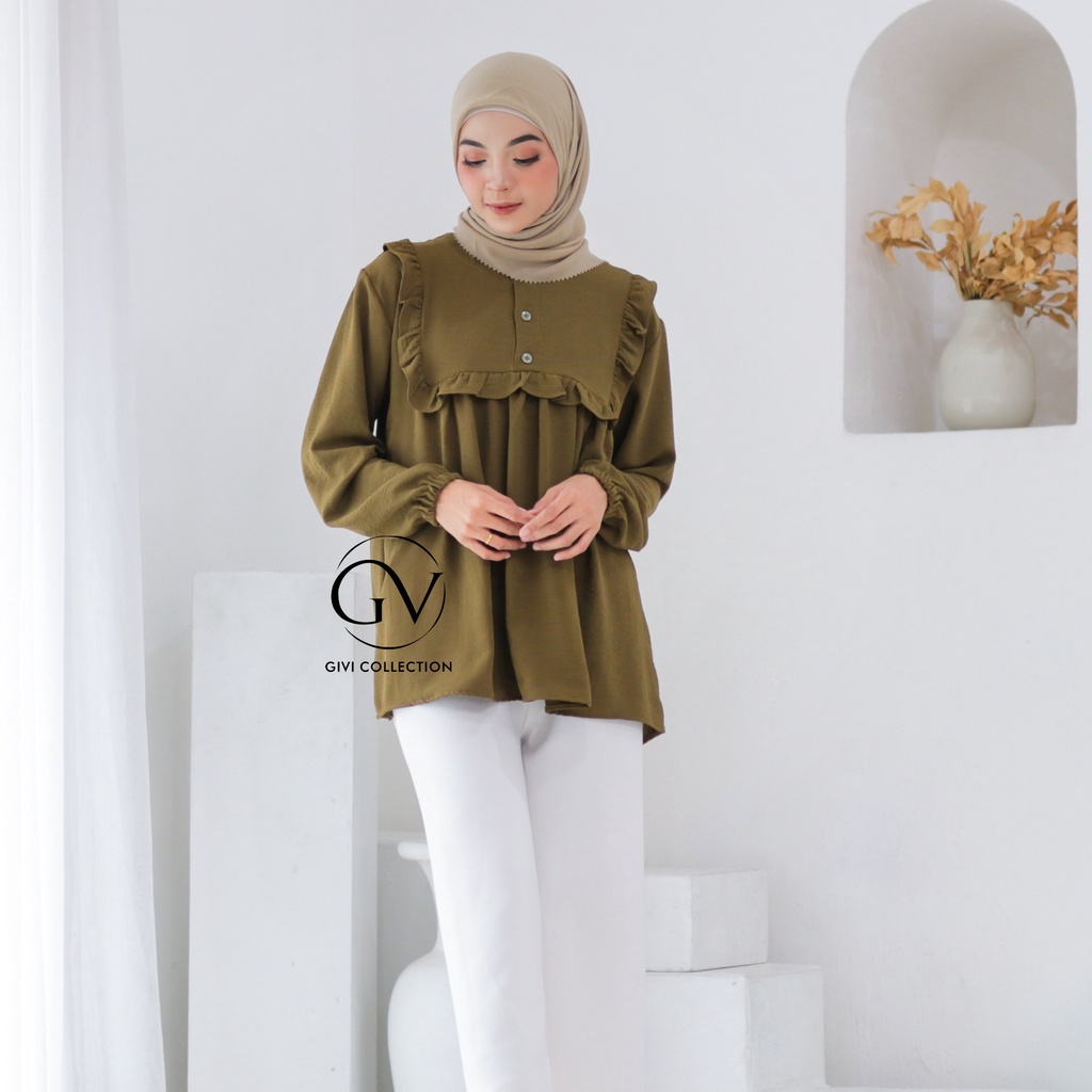 Marsha blouse  crinkle | atasan wanita | baju wanita terbaru