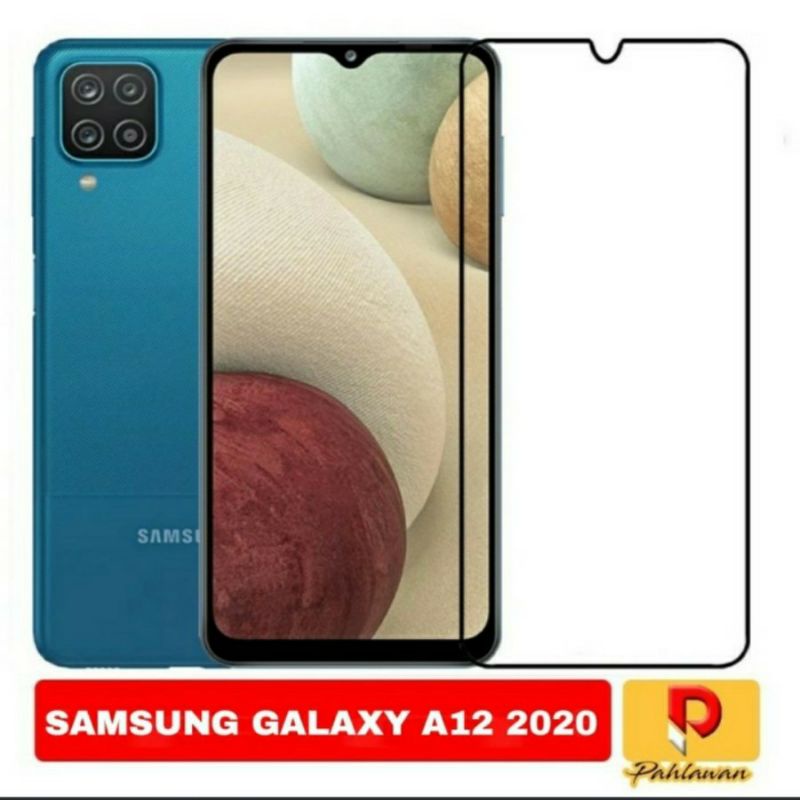 Tempered glass full layar Samsung A12 2020, M22 Anti gores Full Layar Hp Samsung A12 2020, M22