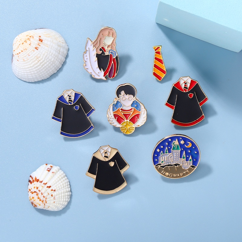 Bros Pin Enamel Desain Film Dan Televisi Peripheral Magic Academy Harry Potter Untuk Aksesoris Pakaian