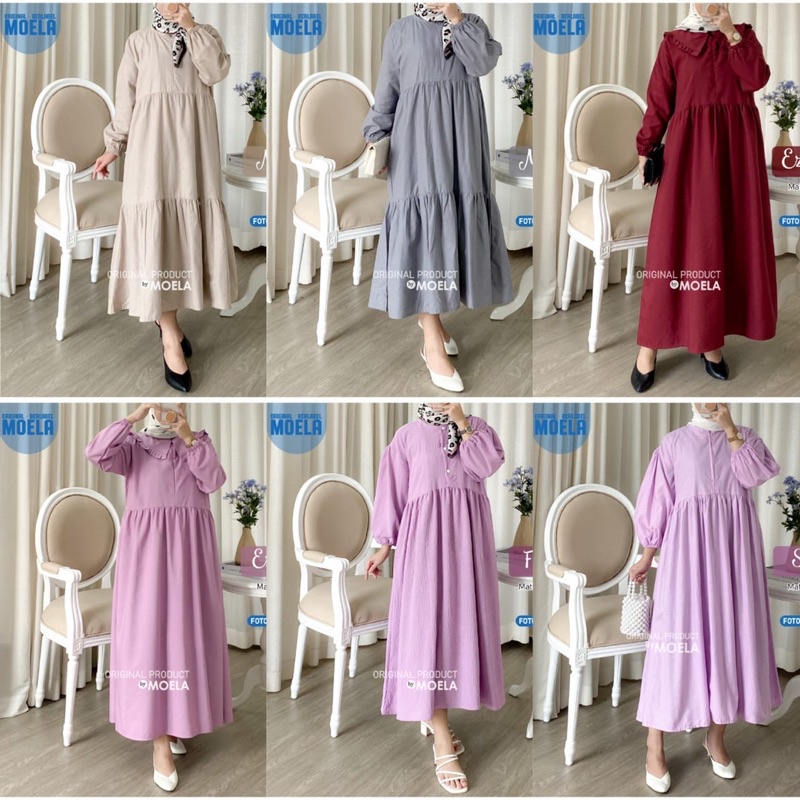 Serba Diskon Midi Dress Ori By Moela