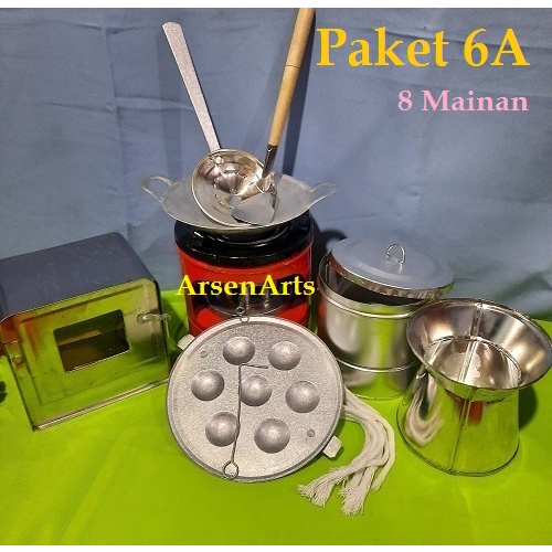 Mainan Masak Masakan Mini Mainan Alat Dapur  Anak Perempuan Alat Masak Tradisional 8 Barang