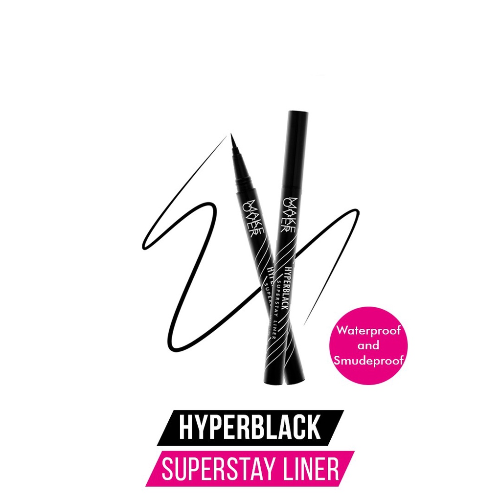 `ღ´ PHINKL `ღ´ 🅼🅰🅺🅴 🅾🆅🅴🆁 Make over hyperblack superstay liner eyeliner waterproof anti luntur