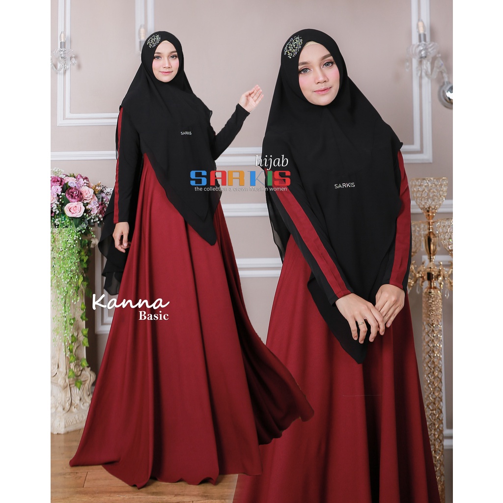 KANNA DRESS by SARKiS HIJAB - Gamis Couple mom n kids -Gamis Polos