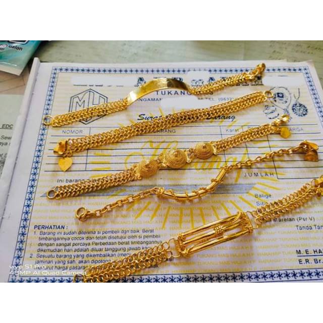 Gelang Emas London 24K.Kadar 99,99%.