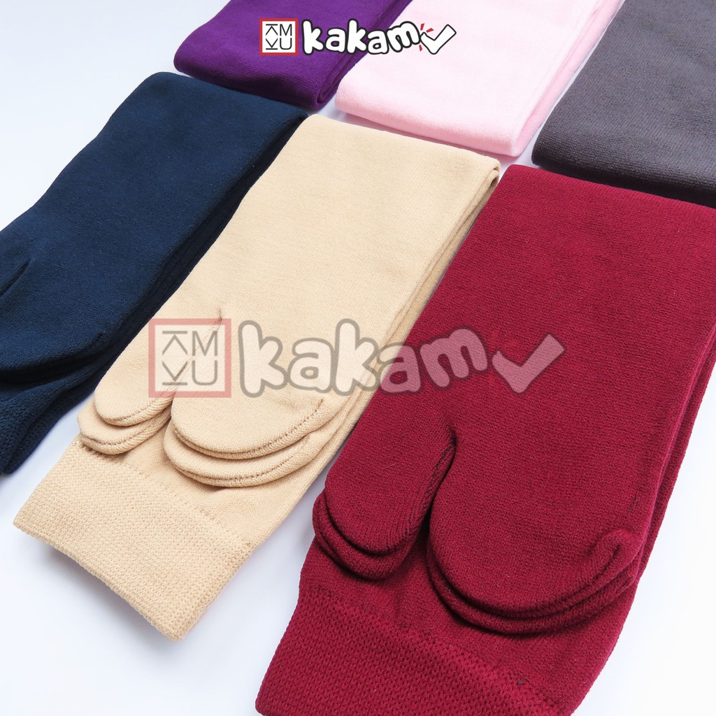 Kakamu Kaos Kaki Jempol Muslimah Nilon Motif Polos / Plain Lasting Collection Murah 1