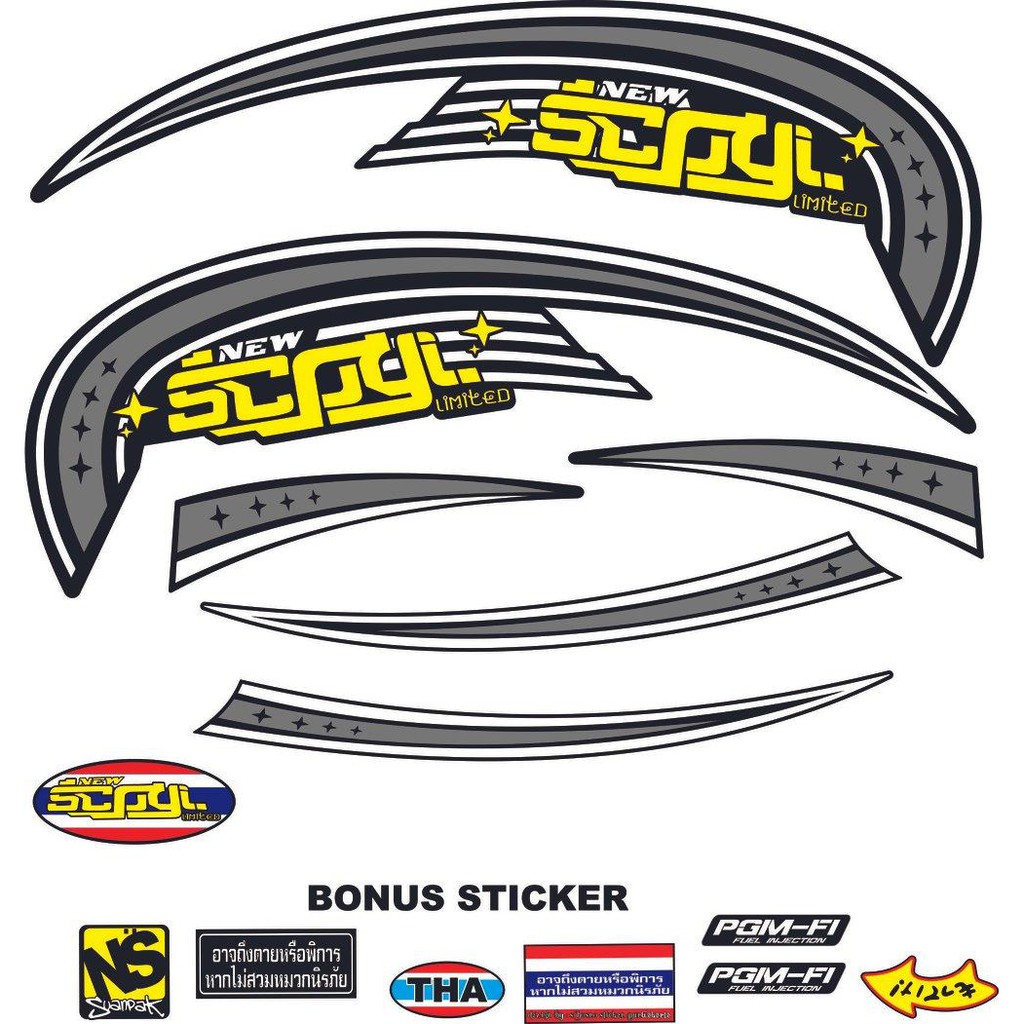 striping honda scoopy lis thailand scoopy