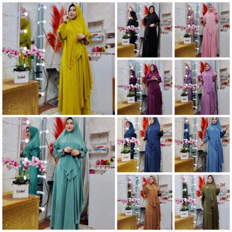 Dress Thantchy Polos Premium Set , ori yodizein syari