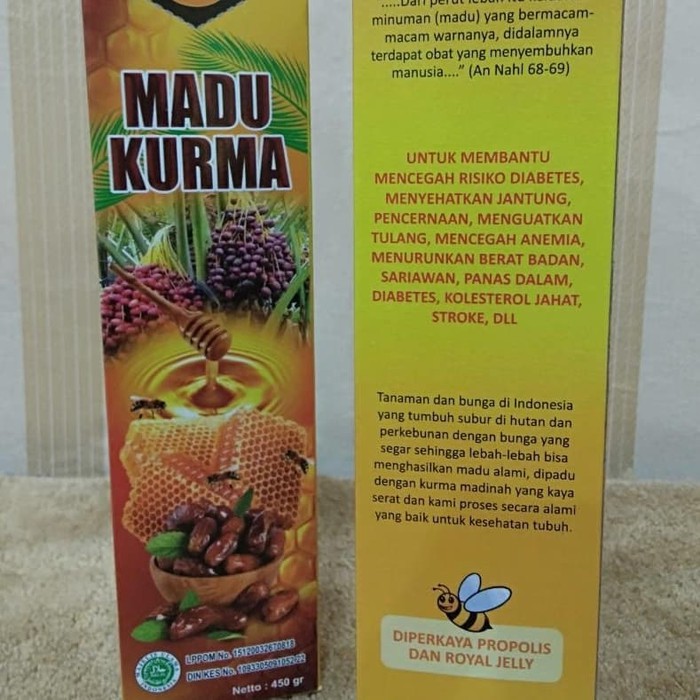 Madu Kurma Propolis ORIGINAL Royal Jely AMK 350g BERGARANSI JIKA PASLU