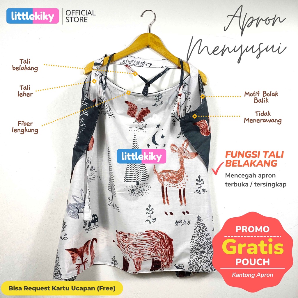 Apron Menyusui / Nursing Cover Bolak Balik