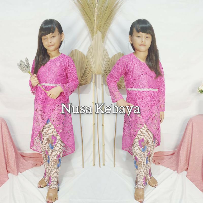 TERMURAH setelan Kebaya Brukat Anak SD SMP Untk Kartinian wisuda Umur 34 56 78 910 1112 Baju Anak