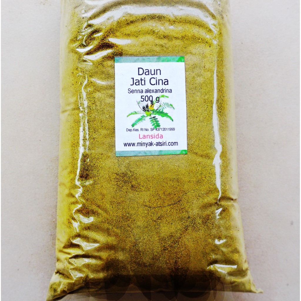 Bubuk Daun Jati Cina 500 g Simplisia Serbuk Senna Leaf