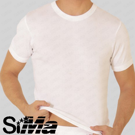 Oblong T-shirt Pria Rider Putih R 223 R223 Kerah Bulat