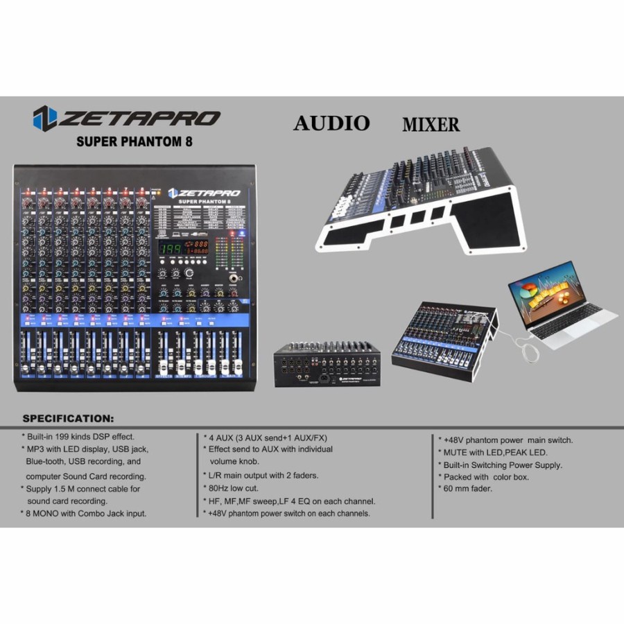 mixer zetapro super phantom 8 ZETAPRO SUPER PHANTOM 8 garansi resmi