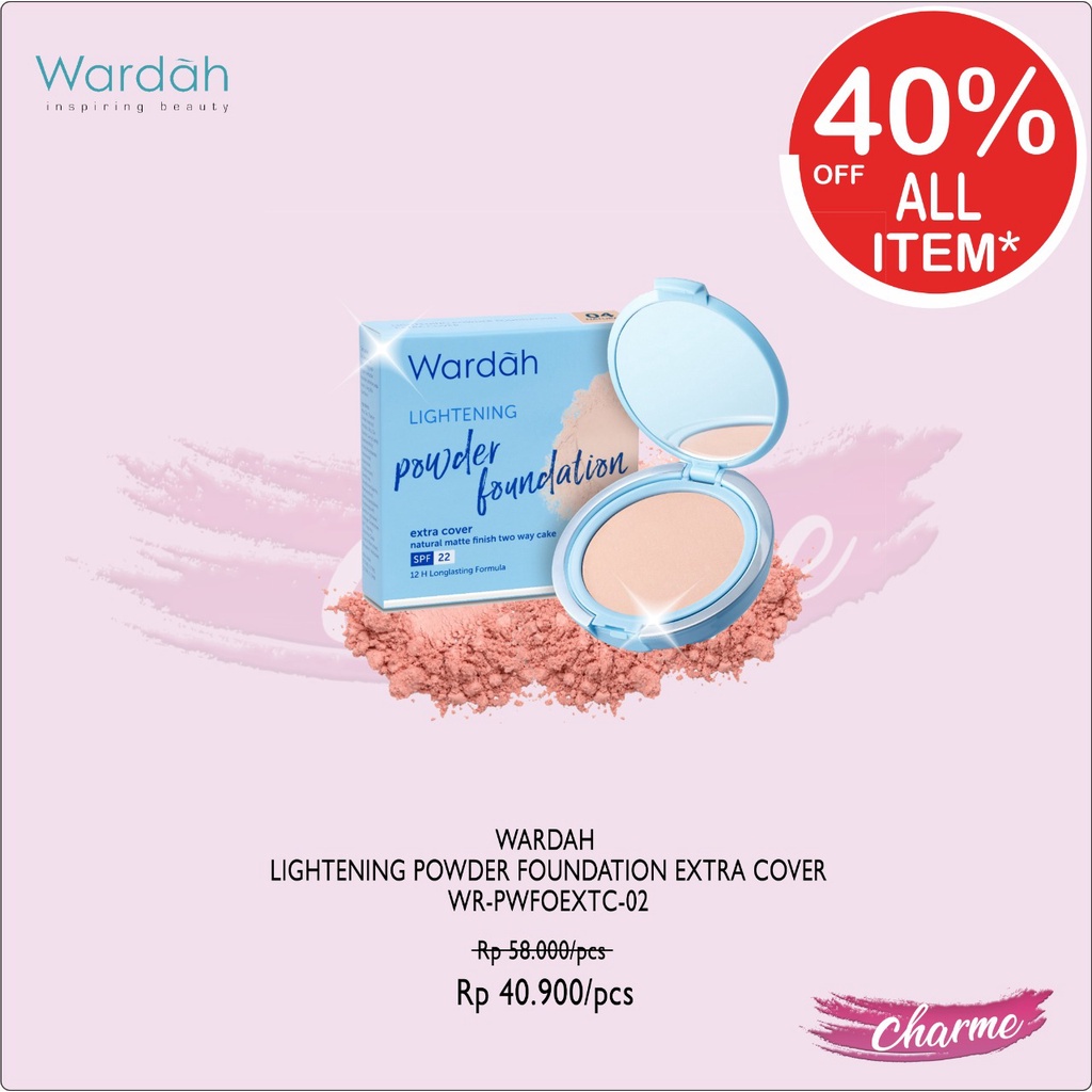 (READY &amp; ORI) Wardah Lightening Powder Foundation Extra Cover