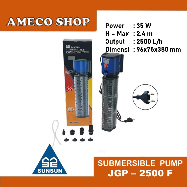 SUNSUN JQP 2500F Submersible Water Pump Pompa Air Celup Kolam Aquarium